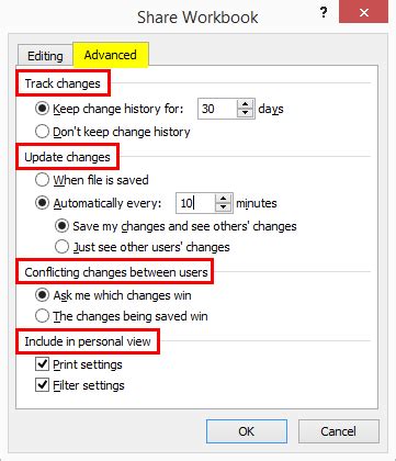 excel sharing workbook error message