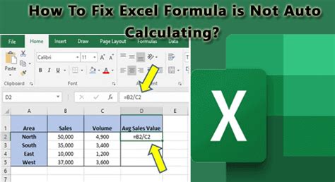 excel sheet formulas not calculating