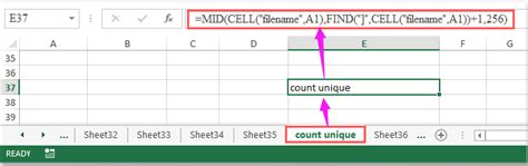 Excel Sheet Name From Cell Value