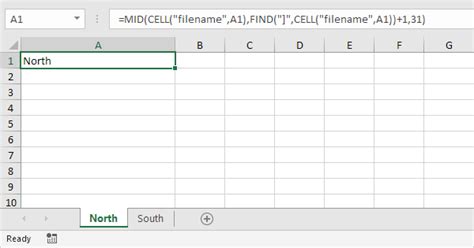 excel sheet name in formula from cell