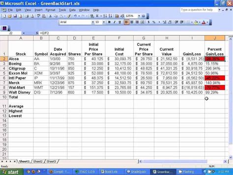 excel sheets examples