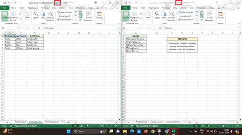 Excel Sheets View Side By Side