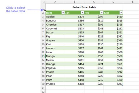 excel shortcut chart select data