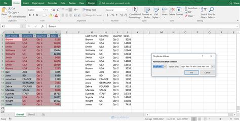 excel show duplicate rows