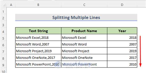 Split Columns in Excel