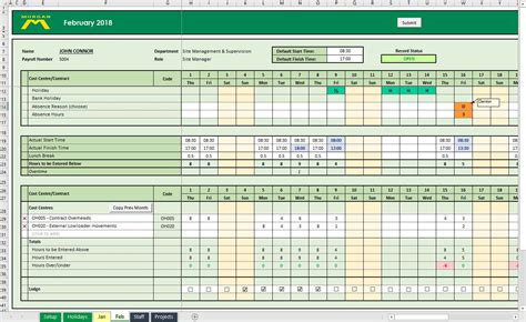 Excel Spreadsheet Design Examples