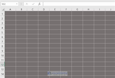 Excel Spreadsheet Gray Background