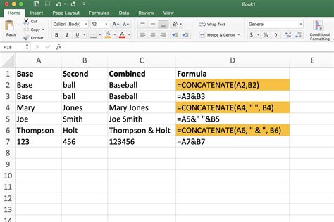 Excel String Functions Concatenate