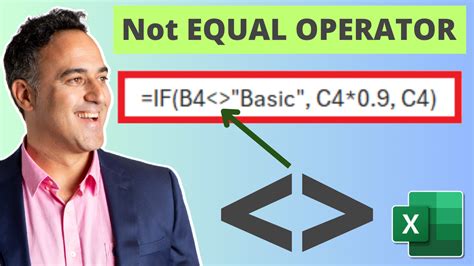 Excel String Not Equal Operator