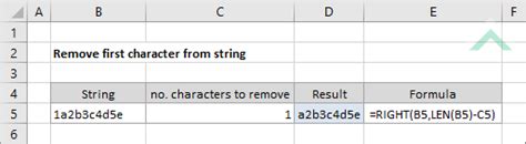 Excel String Without First Character