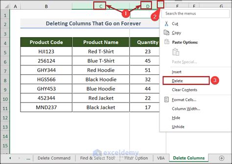 Excel Table Goes On Forever