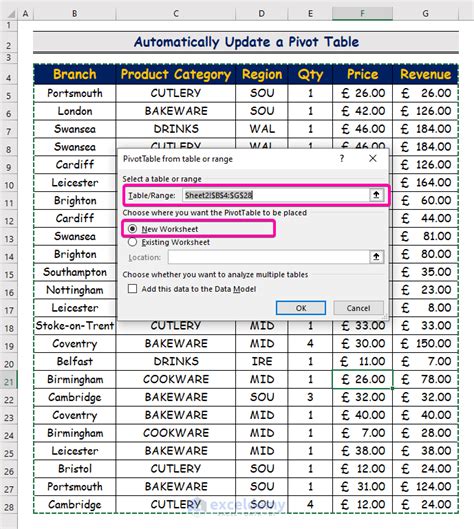 excel table in word auto update