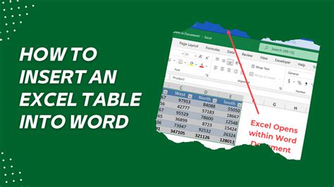 Excel Table On Word