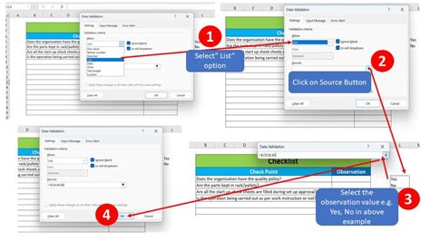 Excel Template Drop Down List