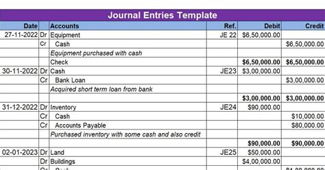 Excel Templates For Journal