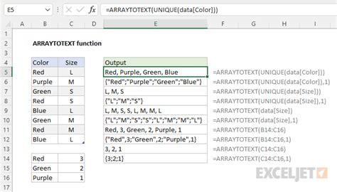 excel text to array