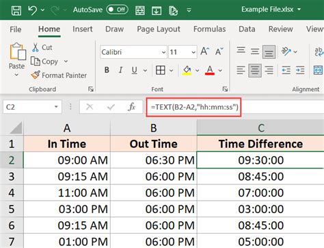 excel time difference in minutes and seconds