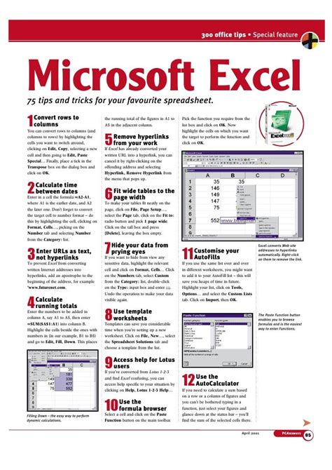 Excel Tips Presentation Ppt