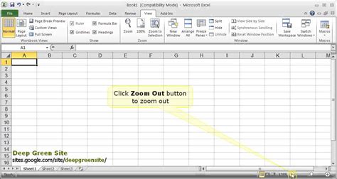 Excel Toolbar Zoomed In