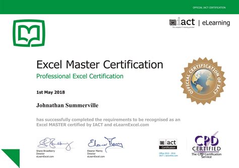 5 Excel Certification Tips