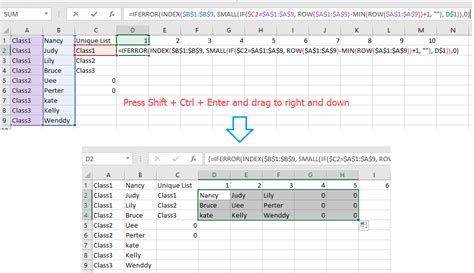 Transpose Row to Column in Excel