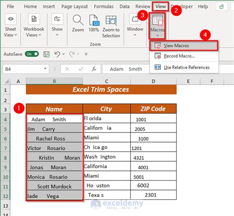 Excel Trim Leading Trailing Spaces