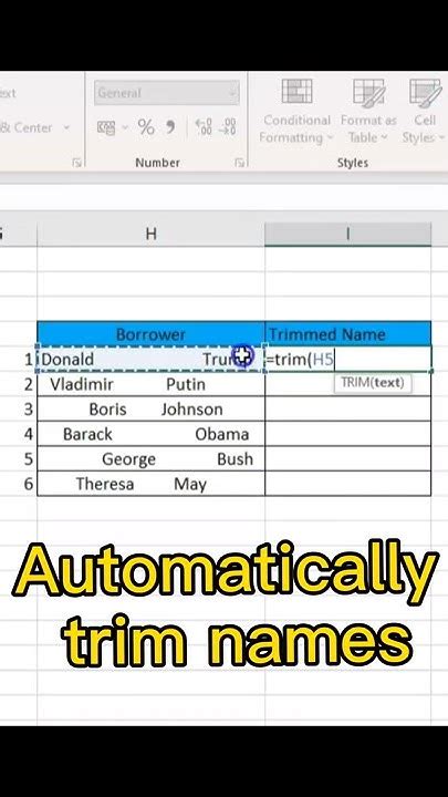 Excel Trim Name