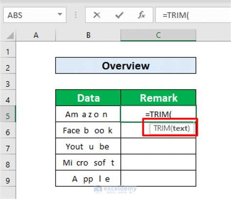 Excel Trim Not Working On Number