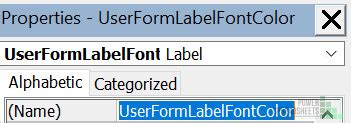 Excel Userform Label Font Size