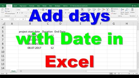 excel vba add 7 days to date
