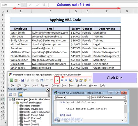 excel vba autofit all columns in all worksheets