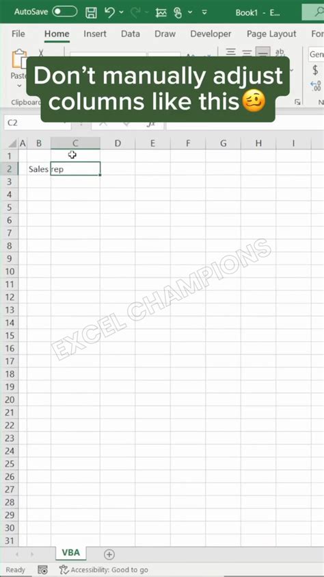excel vba autofit columns and rows