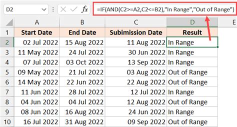 excel vba check if date is between two dates