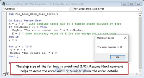 excel vba err.number