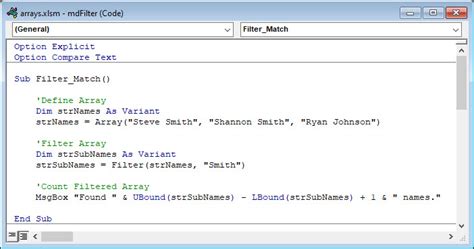 excel vba filter not equal to array