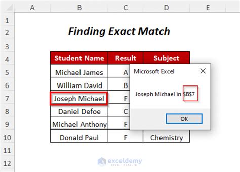 excel vba find not exact match