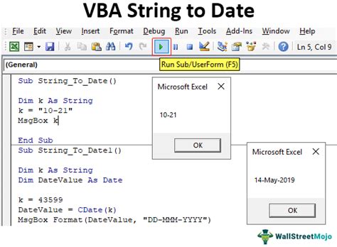 excel vba format date time string