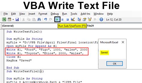 excel vba open text file for writing