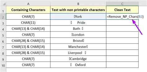 Excel Vba Replace Non Printable Characters