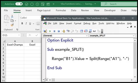 excel vba split function example