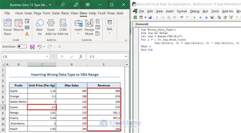 Excel Vba Worksheet Change Type Mismatch