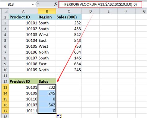 Excel Vlookup Return Zero