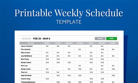 37 Free Employee Schedule Templates (Excel, Word, PDF)