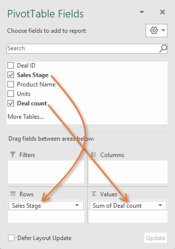 Count Unique in a Pivot Table Row Zero