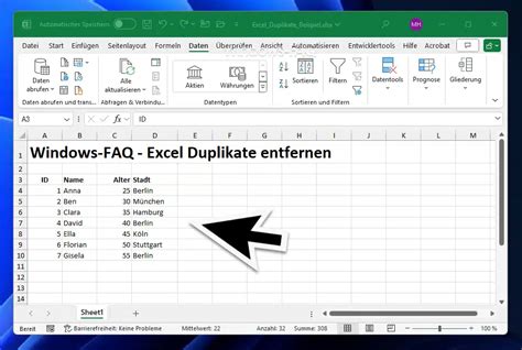 Excel doppelte Werte finden und filtern Duplikate entfernen [Doppelte Einträge anzeigen