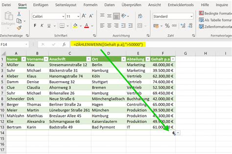 differenz excel formel richtig anwenden