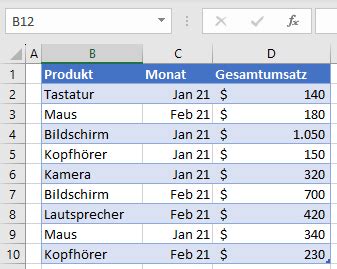 ExcelFormel für gefilterte Daten anwenden So geht es!