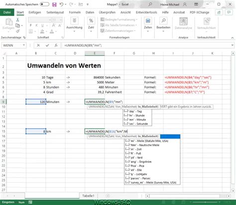 Excel Einheiten umrechnen das geht ganz easy