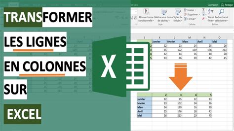 3 Méthodes sur comment transformer des lignes d’un tableau en colonnes ou l’inverse Formation