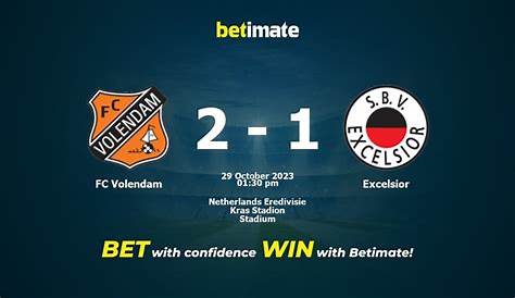 FC Volendam breekt niet door Kralingse muur en verliest van Excelsior
